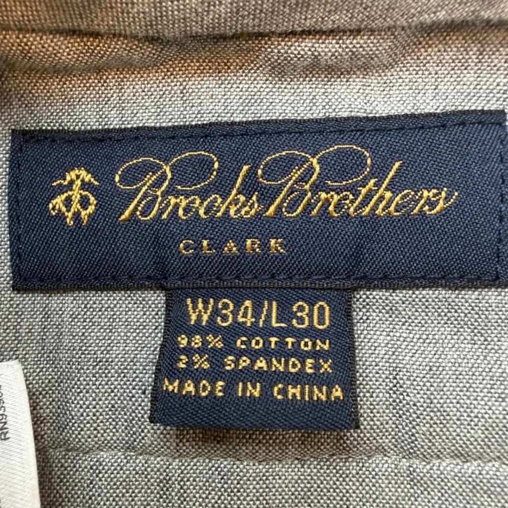 Brooks Brothers Clark Brown Corduroy Pants Mens 34x30 Straight Fit Stretch - Picture 3 of 6